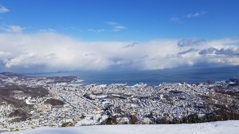 吃瓜小姐姐带上指南针的北海道看雪