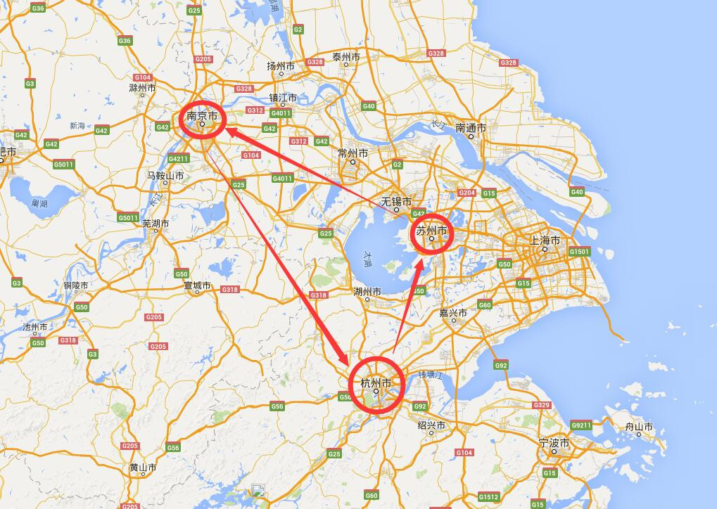 【整体行程表】 【行程安排】 大行程-地图  5.3 杭州站-苏州站