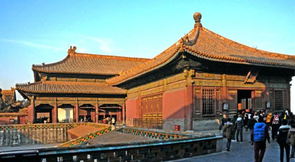 故宫内廷"后三宫:乾清宫,交泰殿,坤宁宫