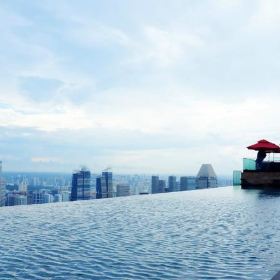 滨海湾金沙酒店无边泳池门票,新加坡滨海湾金