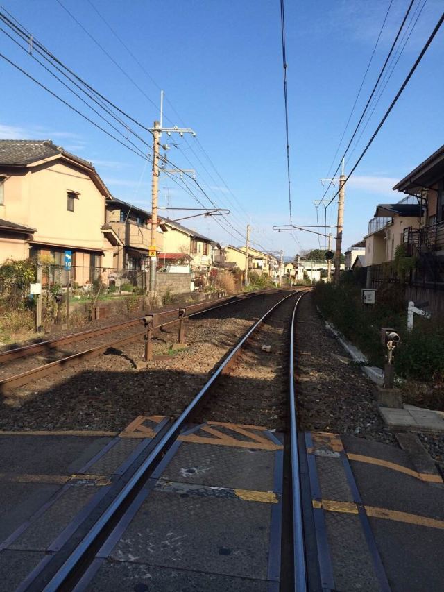 铁路充满日本动漫的感觉 京都嵯峨中岛町