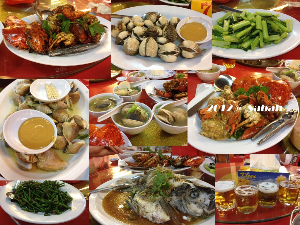 海鲜大餐,我也不知道一共多少钱,应该是不贵的.