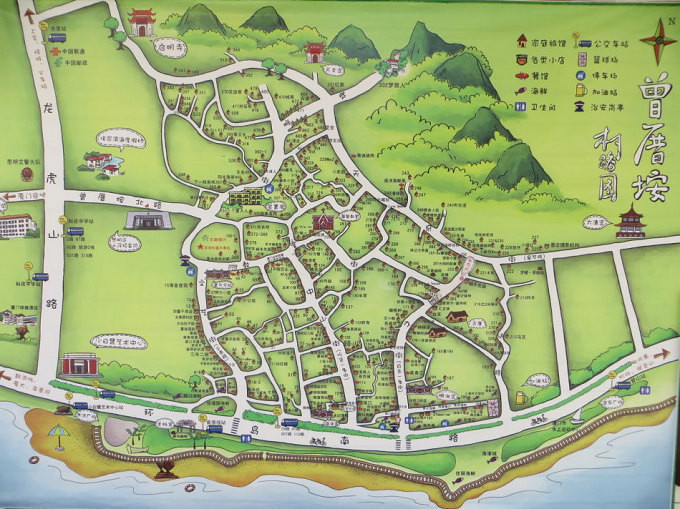 曾厝垵村略图,难得这么小的村庄也有一份自己的地图