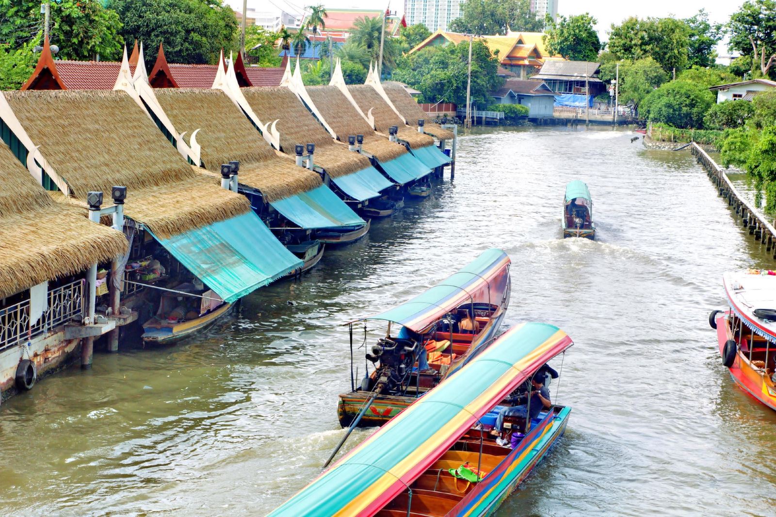 泰国曼谷 大林江水上市场 Taling Chan Floating Market