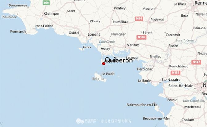 大西洋畔法国小镇quiberon风光 布列塔尼地区海边小镇,那里有美丽的