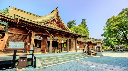 内社(名神大社),肥后国一宫,旧社格为官币大社(现神社本厅的别表神社)