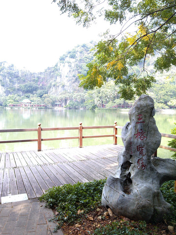 穿过星湖景区就来到七星岩景区南门入口,从南门进去首先就会到达"三榕