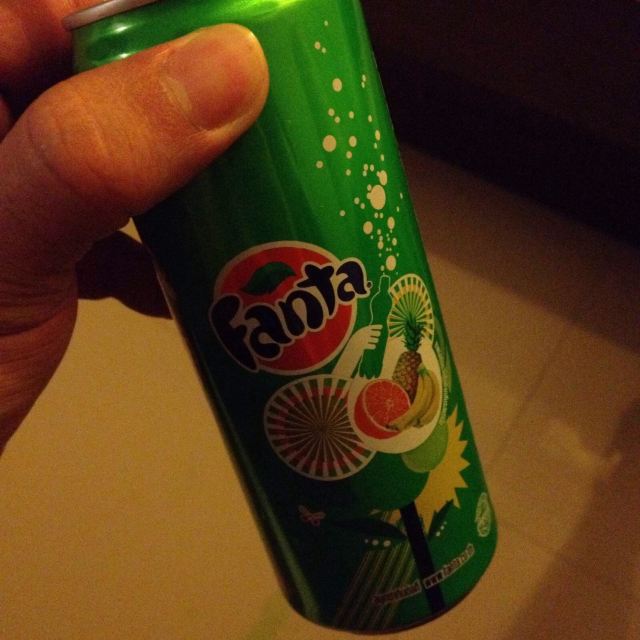 混合味儿的芬达,还有一种草莓味儿的,你喝过么? 丽贝岛