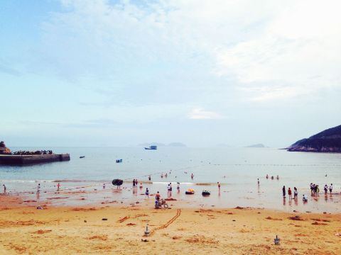 东海渔村边上的田岙沙滩 环岛路·嵊泗