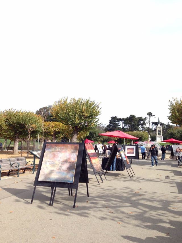 公园里的露天画展 金门公园