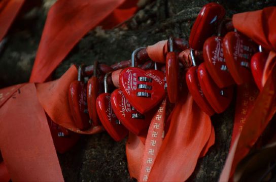 情人锁,不知多少情侣在这许下诺言 三亚鹿回头公园