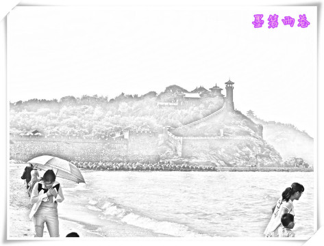 蓬莱阁 蓬莱海水浴场