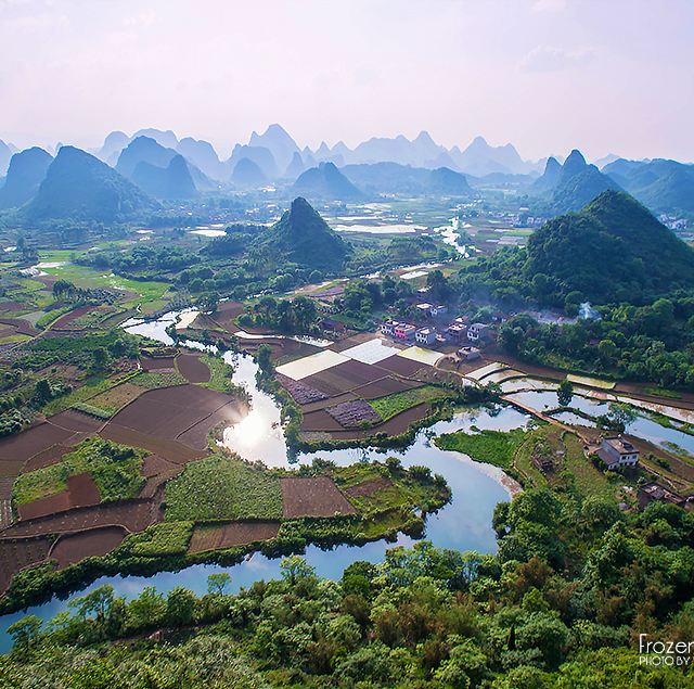 为了找五指山拍全景,50分钟内我爬了两次山.