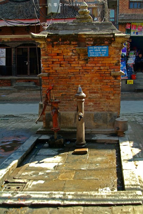 古老的抽水井,在这里还在用著.